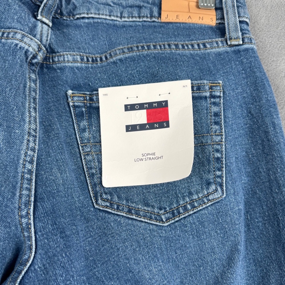 Tommy Jeans Sophie Low Straight Medium Wash Denim DW0DW19263 28x32 NWT - Picture 9 of 9